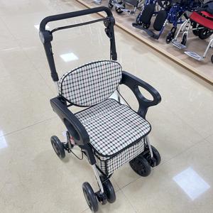 किराने की खरीदारी-वॉकर और रोलर के लिए सुविधाजनक चार पहिया फोल्डिंग बुजुर्ग ट्रॉली - Product Image 6