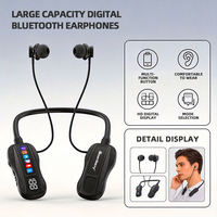 Auriculares Inalámbricos Ergonómicos Premium con Banda para el Cuello, Audio de Alta Resolución, Modo Karaoke, BT6.0, Batería de 100H, Pantalla Digital, ENC, IPX4, Deportivos