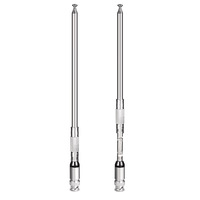 76-108MHz 8 L'article BNC Télescopique En Acier Inoxydable Antenne Radio FM pour Talkie-walkie FM Radio Air Band Scanner PMR Radio