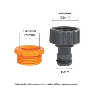 Raccord rapide pour <span class=keywords><strong>robinet</strong></span> d'irrigation en plastique rouge et noir, adaptateur de filetage 4/6, raccord de <span class=keywords><strong>tuyau</strong></span> de conversion, embout de raccordement 15 mm pour jardin - Product Image 4