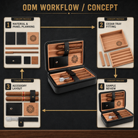 Coffret Humidor de Voyage de Luxe en Cuir et Cèdre Espagnol pour Cigares, avec Briquet, Coupe-Cigares en V et Support, Anti-Humidité, Grande Capacité