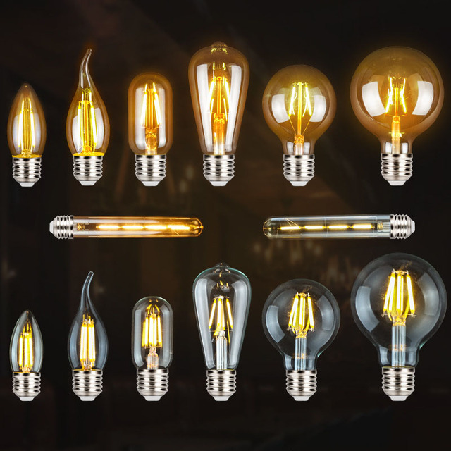 Factory Wholesale C35 G45 E14 Bulb 2W 4W 6W 8W 10W 12W Torpedo Shape Filament Flame Tip Led Candelabra Bulb Led Candle Bulb