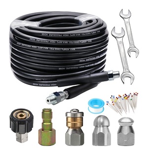 30m 100 pies <span class=keywords><strong>de</strong></span> alta presión lavadora alcantarillado Jetter Kit 2800PSI <span class=keywords><strong>Limpieza</strong></span> <span class=keywords><strong>de</strong></span> <span class=keywords><strong>agua</strong></span> manguera limpiador <span class=keywords><strong>de</strong></span> tuberías <span class=keywords><strong>con</strong></span> adaptador - Product Image 4