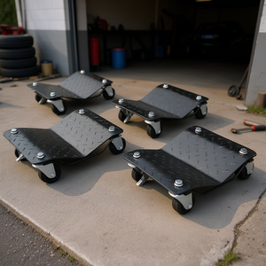 Heavy Duty 4 Piece Car Tire Dolly <b>Cart</b> 6000 Lbs Capacity <b>Wheel</b> Dolly for Moving Cars Trucks Trailers - Product Image 2