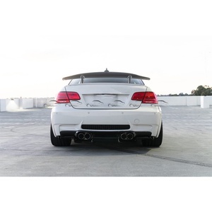 VRS Style <b>Car</b> Rear Bumper Lip Fin Spoiler Protector Carbon Fiber Rear <b>Diffuser</b> Splitters for BMW E92 E93 M3 - Product Image 1