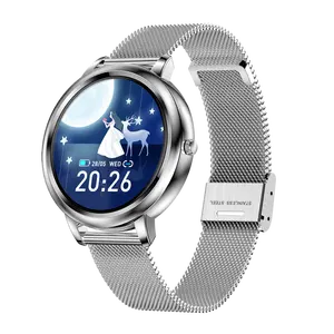 Özel arama akıllı saat kadın 1.09 inç tam dokunmatik ekran sağlık Smartwatch MK20 Smartband kadınlar için hiçbir kamera IP68 renk 140mah