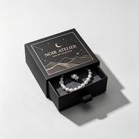 Caja de Embalaje Biodegradable Deslizante Personalizada de Lujo para Bufandas, Pendientes, Joyería, Collares, Anillos, Pulseras, Caja de Papel