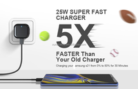 Nouvelle conception de 25W USB C Super Fast Charging UK 3-pin Portable Phone Tête de charge rapide pour Samsung Galaxy S23 24 25 ultra