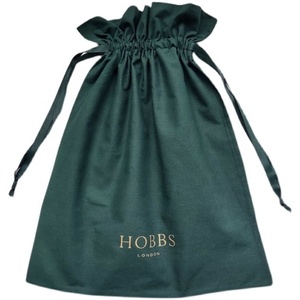 Bolsa de Almacenamiento de Algodón Ecológica Personalizada con Cordón, Color Verde Oscuro, para Empacar Zapatos, a Prueba de Polvo - Product Image 3