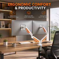 Support de moniteur réglable en hauteur avec ressort mécanique pour les configurations de jeu et de bureau à domicile