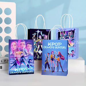 Bolsa <span class=keywords><strong>de</strong></span> Regalo K-pop Demon Hunters, Bolsa <span class=keywords><strong>de</strong></span> Mano <span class=keywords><strong>para</strong></span> Fiestas <span class=keywords><strong>de</strong></span> Cumpleaños, Bolsa <span class=keywords><strong>de</strong></span> Almacenamiento Navideña, Regalos <span class=keywords><strong>para</strong></span> Fans del Anime - Product Image 3