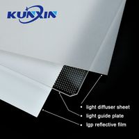 Kunxin 80% Transmission de la lumière Blanc laiteux 0.2mm 0.4mm 0.8mm Rouleau Flexible Polycarbonate Led Diffuseur Feuille