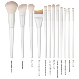 12Pcs Contour Foundation Makeup Brush Set Custom Logo Wood Handle Synthetic Face Brush - Product Image 5