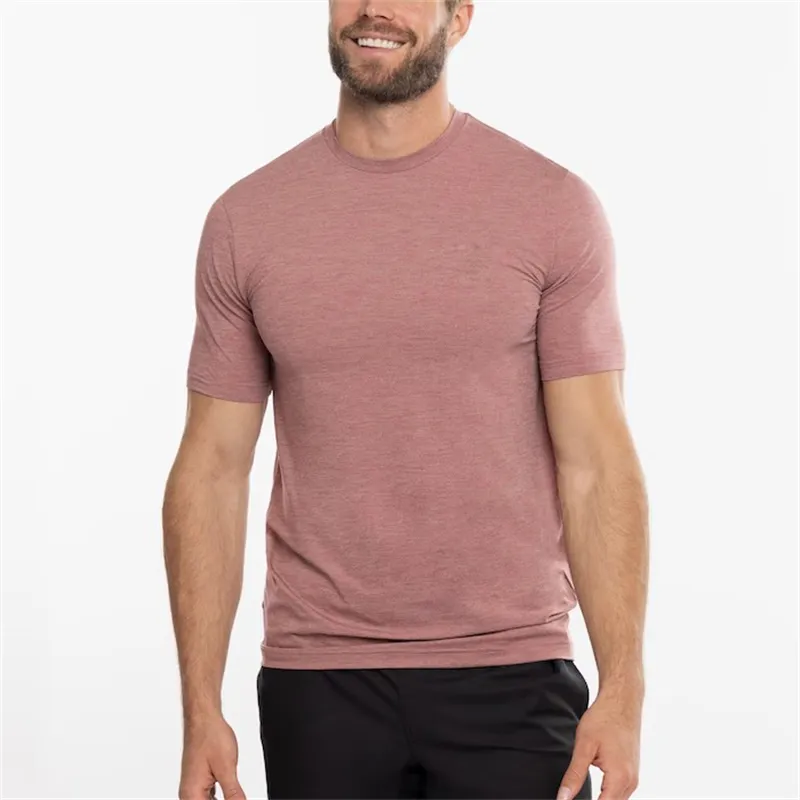 TEX कस्टम खाली सज्जित पॉलिएस्टर शर्ट त्वरित सूखी Crewneck चल फिटनेस टी शर्ट कसरत एथलेटिक जिम खेल Mens टी शर्ट
