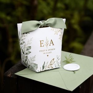 Personalized Favor <b>Box</b> for Guests Custom Wedding <b>Gift</b> Packaging Wholesale - Product Image 2
