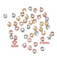 Anneau de jonction simple en acier inoxydable plaqué or pour bracelet et collier DIY, fait main, anneau O simple