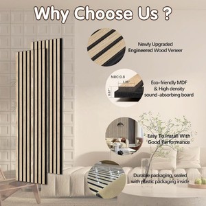 Paneles Acústicos de Madera Akupanel Ecológicos Modernos de 21 mm, Resistentes al Fuego, Aislantes del Ruido, para Paredes de Hogar, Oficina, Hotel y Sala de Estar - Product Image 4