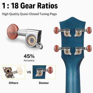 Farlley.Na <span class=keywords><strong>Ukelele</strong></span> de plástico de caoba para niños de 26 pulgadas con parte trasera/lateral de palisandro de 23 pulgadas - Product Image 3