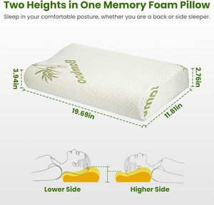 <span class=keywords><strong>Oreiller</strong></span> cervical en mousse à mémoire de forme avec housse en bambou, rafraîchissant, soutien doux, <span class=keywords><strong>oreiller</strong></span> de sommeil, fabricant OEM personnalisé - Product Image 4