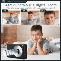 Kamera Profesional Zoom Digital 16X Kamera Digital HD DC403 44MP Merekam Video Mengambil Foto Hadiah Terbaik untuk Anak Laki-laki Perempuan