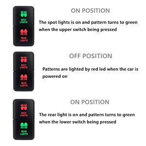Mistlampen Led Lichtschakelaar Met Bedradingset Off-Road Verlichting Dubbele Drukknop Schakelaar Voor <span class=keywords><strong>Toyota</strong></span> Tacoma Prado Fortuner <span class=keywords><strong>Hilux</strong></span> - Product Image 5