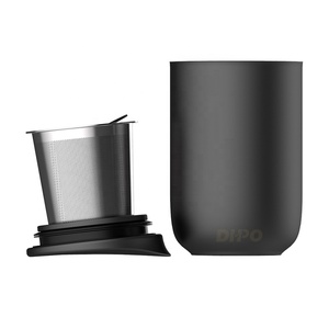 Gobelet en céramique à double paroi DHPO <span class=keywords><strong>Zen</strong></span> avec paille pour les ensembles de café et de thé à usage de bureau - Product Image 3