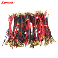 Cable LED de 12V con bombilla iluminada de plástico y metal, botón pulsador, cables de 2.8mm, conector de terminal de pala rápida, personalizable, inglés