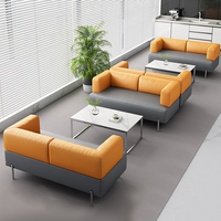 Canapé à cadre en acier, Design moderne, nouveaux Designs de loisirs, en cuir, canapé de bureau, espace idéal pour le salon, 9 pièces