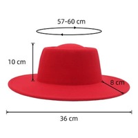 Chapeaux en laine à large bord de couleur unie décontractés pour les fêtes en plein air chapeau Fedora rétro taille adulte vente en gros