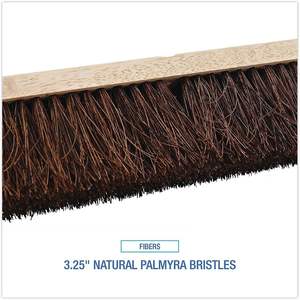 Cepillo de limpieza para pisos Boardwalk 20124 de fibra natural de palma, cabezal de cepillo de 24 pulgadas y 3 1/4 pulgadas, esponja para limpieza de pisos y baños, material PP - Product Image 5