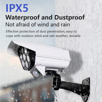 Caméra de vidéosurveillance émulative Led Flash rouge, CCTV infrarouge, caméra factice solaire extérieure étanche, alarme de sécurité