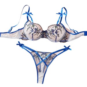 Ropa interior sexual para mujer, conjuntos de lencería, sujetador de mujer, Tanga, ropa interior de belleza para mujer, bordado de flores, Bikini romántico, lencería - Product Image 1