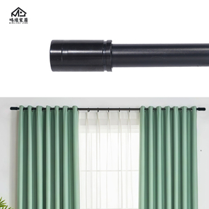 Tringle à rideau <span class=keywords><strong>de</strong></span> <span class=keywords><strong>douche</strong></span> télescopique moderne en métal antirouille, robuste, design imitation bois, réglable pour la maison et la cuisine - Product Image 4
