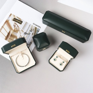 High-end <b>Vintage</b> Octagonal Jewelry Storage <b>Box</b> Luxury PU Leather Gold Label Ring Pendant Necklace & Bracelet Packaging <b>Box</b> - Product Image 1