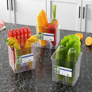 Refrigerator Side Door <b>Storage</b> Box Rectangle <b>Stackable</b> Food Organizer Kitchen Fridge <b>Container</b> Plastic <b>Storage</b> Bin - Product Image 4