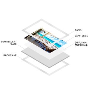 Boîte à lumière en acrylique cristallin suspendue au plafond, deux côtés, ultra-fine, rétroéclairée par LED - Product Image 5