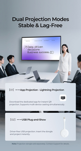 Tableau blanc interactif de conférence Android 14 de 65 pouces avec écran tactile 4+32G, procès-verbaux de réunion IA et système double - Product Image 2