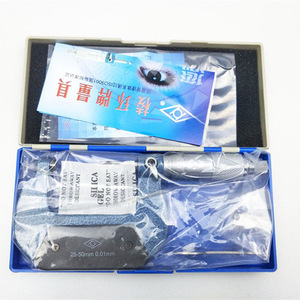 ไมโครมิเตอร์แบบปริซึม Jingjiang สำหรับวัดภายนอก 0-25-50-75-100 มม. ผลิตจากโลหะผสม ความแม่นยำสูง - Product Image 2