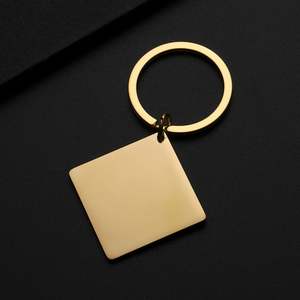 Llavero Personalizado de Acero Inoxidable con Forma Cuadrada, Compatible con Marcado Láser, en Oferta - Product Image 3