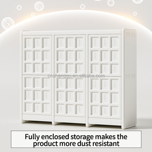 Armoire bébé moderne blanc salon meubles pour enfants <span class=keywords><strong>jouet</strong></span> vêtements stockage en plastique enfants armoire de <span class=keywords><strong>rangement</strong></span> pour filles et garçons - Product Image 4