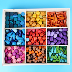 Bambino Grande Arcobaleno di legno Stacker Giocattoli In Legno Per Bambini Creativo Arcobaleno Building Blocks Montessori Giocattolo Educativo Per Bambini - Product Image 3