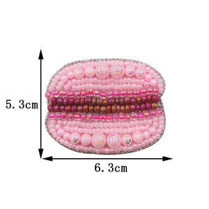 Sacs polyvalents Patch Cute Cup Glass Donut Macarons Fortune Cookies <span class=keywords><strong>Popcorn</strong></span> Riz Bead Cloth Sticker Simple Beaded Glass Headwear - Product Image 6