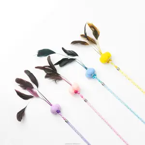 New Product Teasing Cat Toys Pet Supplies Cat Toys Feathers Wind Chimes Teasing Cat Sticks