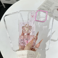 Coque de téléphone 3D avec fleurs et paillettes, motif papillon, anti-chute, pour ZTE Blade V80 V70 V60, coque de protection tendance pour filles
