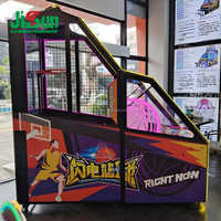 Machine de jeu d'arcade de basket-ball de luxe avec écran LCD, lumières LED, simulateur de tir à monnayeur pour centre commercial