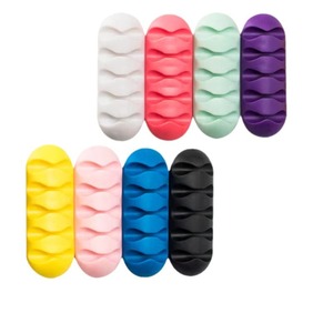 Work Record Data Cable Organizer Clips 6.6x3cm TPR Flat Nail Clip Fixed Organization Desktop Cable Management - Product Image 2