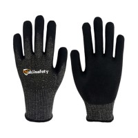 Gants anti-coupure, antidérapants, résistants à l'huile, EN388, réutilisables, enduits de nitrile, gants de sécurité pour le travail quotidien, au meilleur prix pour l'industrie