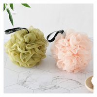 Éponge de bain exfoliante en maille douce pour femmes et hommes, en forme de fleur, pour le corps, vente en gros d'usine