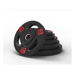 5-25kg 100lbs 무료 웨이트 플레이트 체육관 코팅 고무 바벨 체육관 장비 범퍼 플레이트 - Product Image 2