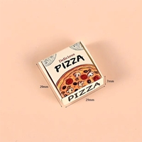 Accessoires pour maison de poupée 1:12, modèle de scène de tir en plastique, mini-cuisine miniature de simulation avec pizza, petits ornements jouets